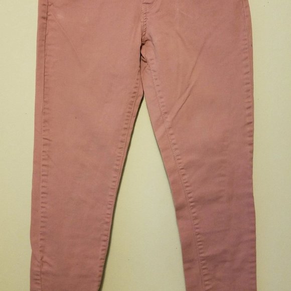 Pink Levi Jeans, Vintage 28 x 28 Levis Skinny Jeans, Women Pants 5 Pocket Zipper - Picture 2 of 8